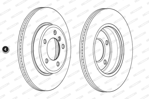 Bmw E46 99-04 Ferodo Ddf 1066Ön Fren Disk Aynası