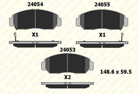 Kale Ön Fren Balatası Honda Civic - Hb Sedan 2006-2012 Frv 2006